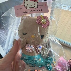 Hello Kitty Plush with Pink and Turquoise Accents